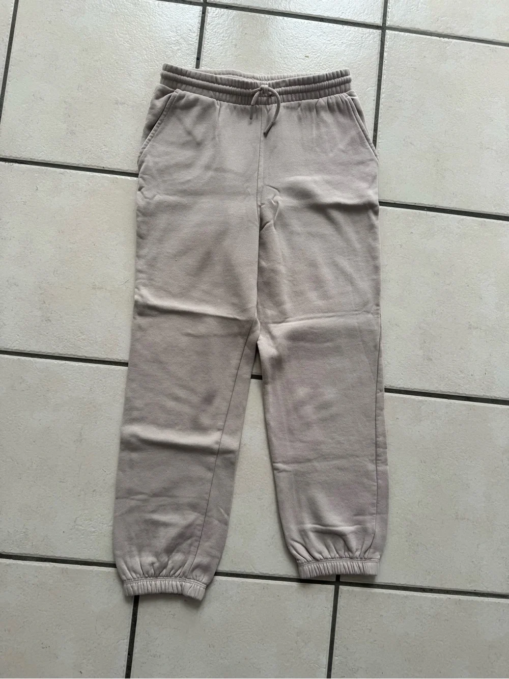 Neutral Tan Jogger Pants - Comfortable Elastic Waist